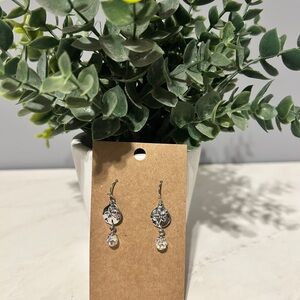 Elegant Silver Dollar Swarovski Earrings